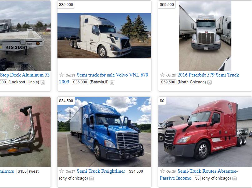 Craigslist Used Semi Trucks for Sale By Owner