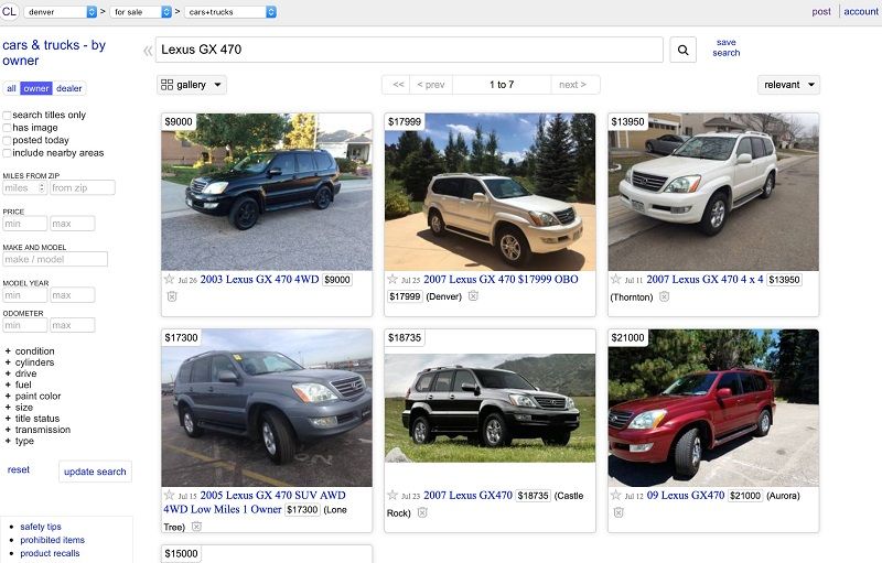 Craigslist Cars for Sale by Owner Near Me