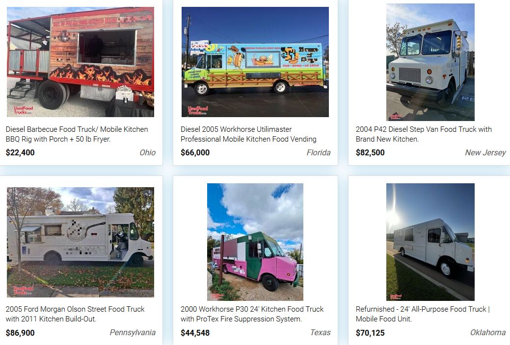 Used Food Trucks for Sale Under $5000 Near Me