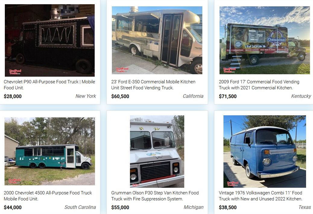 Used Food Trucks for Sale Under $5000 Near Me