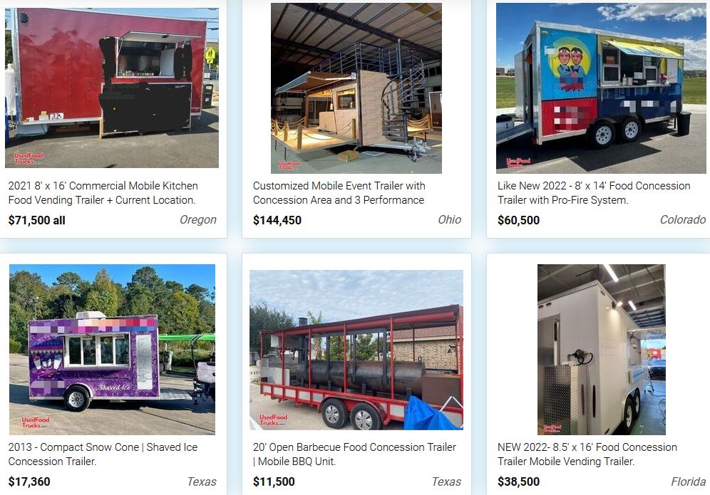 Used Food Trailers for Sale By Owner