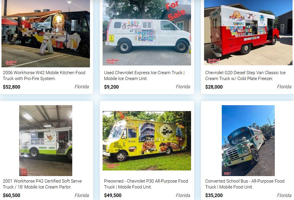 Used Food Trucks for Sale Under $5000 in Florida