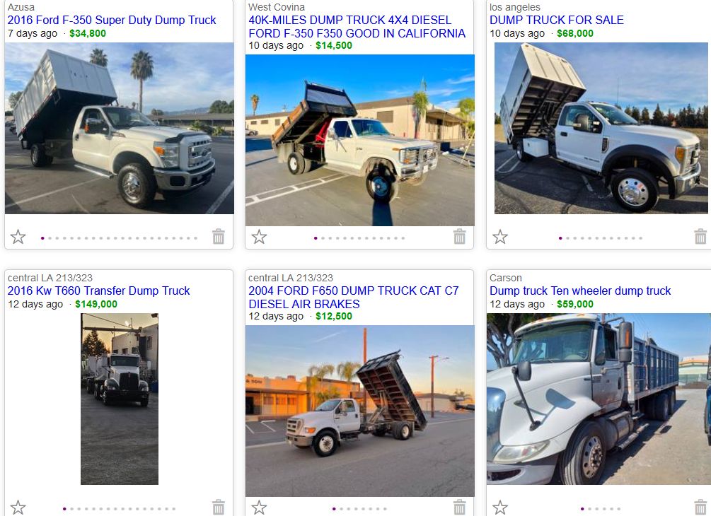 Used Dump Trucks for Sale By Owner Craigslist