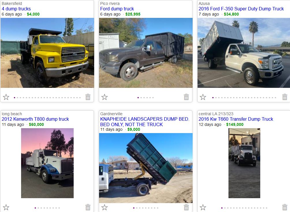 Used Dump Trucks for Sale By Owner Craigslist