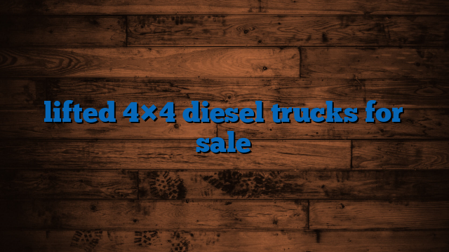 4x4 Diesel Trucks For Sale
