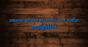 snow plow trucks for sale craigslist